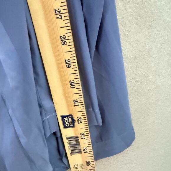 Choosy Lafayette Womens Blue Striped Jumpsuit Pockets Front Tie Comfort Size 2 - Picture 12 of 13